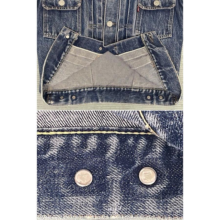 50's 米国製 リーバイス LEVI'S ビンテージ デニムジャケット 507XX セカンド 前期 均等V ビッグE 釦裏17 着丈49 身幅46 [ta-1571] | Levi's | 07