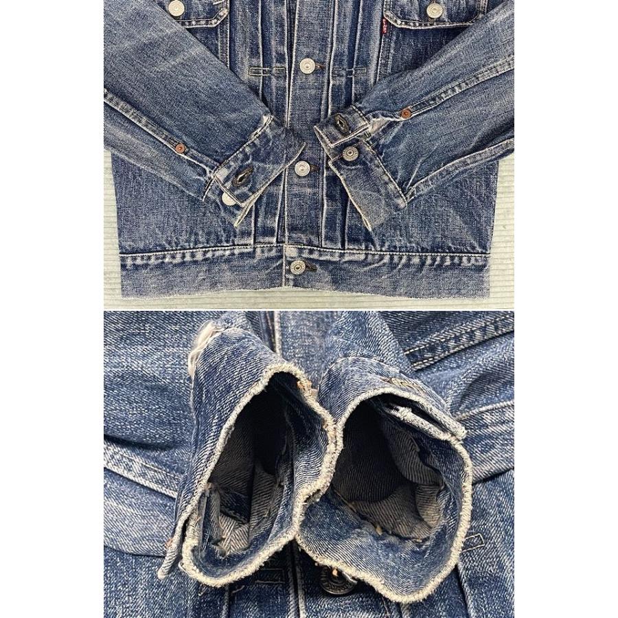 50's 米国製 リーバイス LEVI'S ビンテージ デニムジャケット 507XX セカンド 前期 均等V ビッグE 釦裏17 着丈49 身幅46 [ta-1571] | Levi's | 09