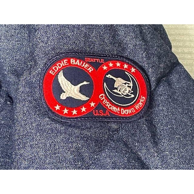 米国製 エディーバウアー クレセントダウンワークス ダウンジャケット インディゴデニム MEN’S DIAGONAL QUILT DOWN SWEATER M [ta-1585] | Eddie Bauer | 03