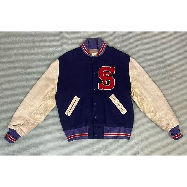 VINTAGE 70's 米国製 ALBION KNITTING MILLS スタジャン アワード