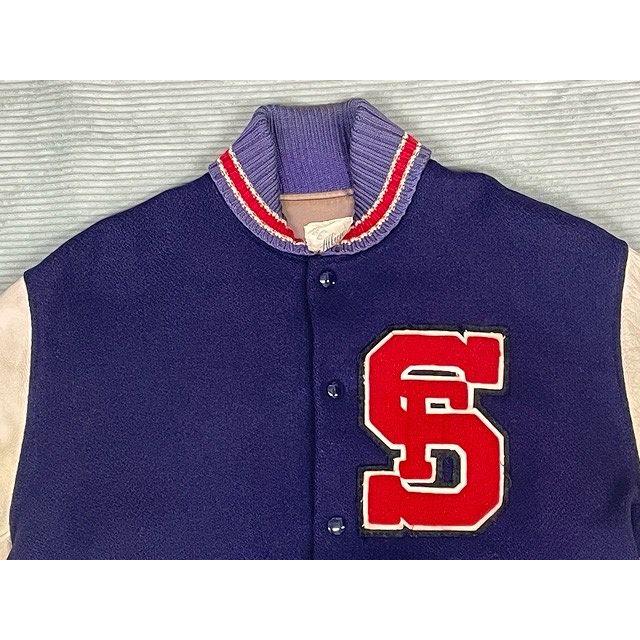 VINTAGE 70's 米国製 ALBION KNITTING MILLS スタジャン アワード