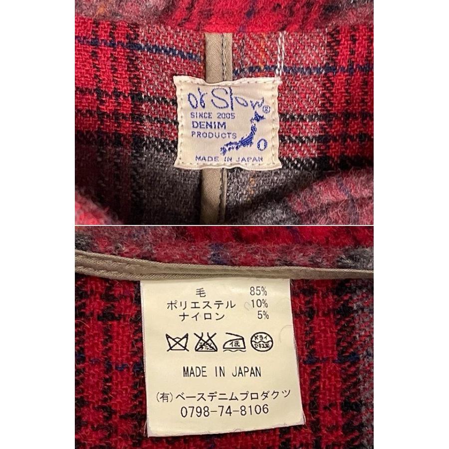 日本製 MADE IN JAPAN オアスロウ orSlow ポンチョ ケープ マント コンチョ付 ウール チェック ワンサイズ  [ta-1623] | orSlow | 02