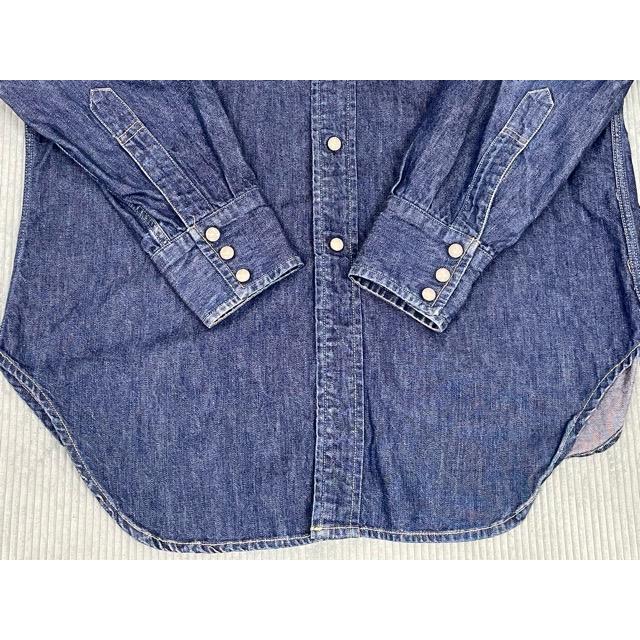 90's 米国製 MADE IN USA バレンシア工場 リーバイス LEVI'S 7205-1018 デニム ウエスタンシャツ ショートホーン 復刻 L [n-0011] | Levi's VINTAGE CLOTHING | 03