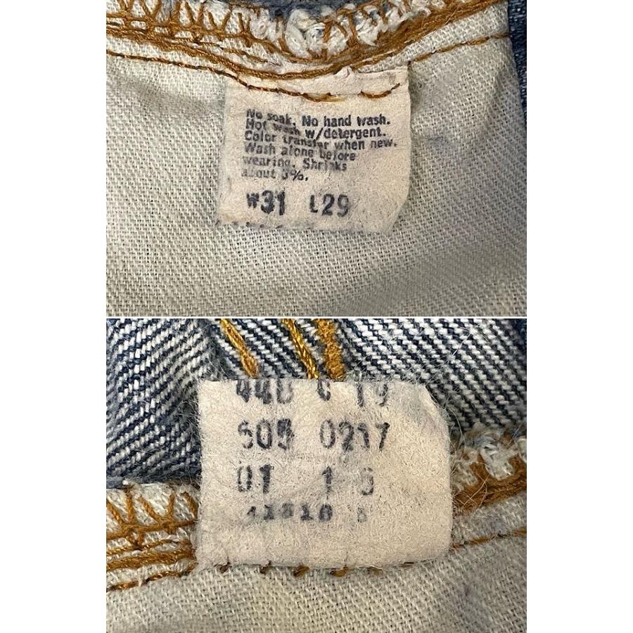 80's 1981 米国製 ビンテージ リーバイス LEVI'S 505-0217 TALON42 内股シングル 裾チェーン 表記W31L29 実寸W78L73 [ta-1628] | Levi's | 02