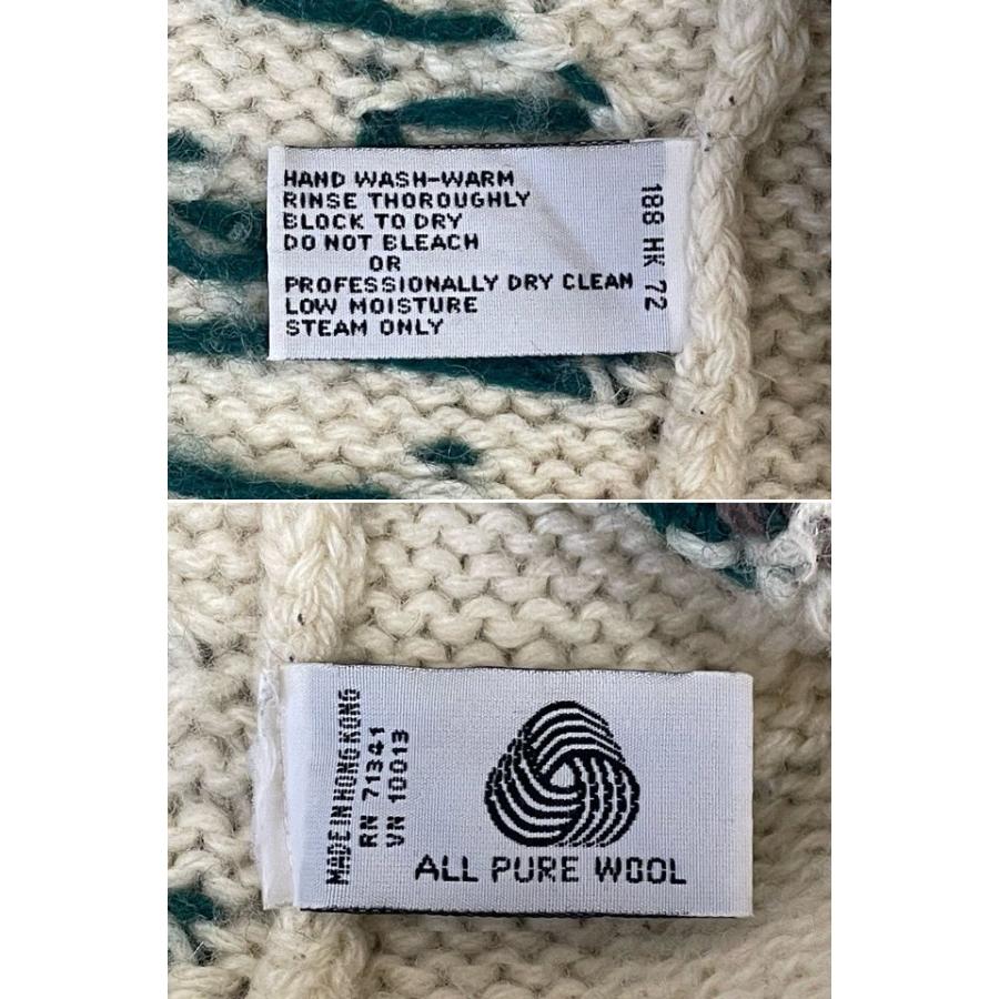 80's 香港製 L.L.Bean エルエルビーン ハンドニット セーター バーズアイ ビーンブーツ 犬 ウール100% XL [ta-1642] | L.L.Bean | 04