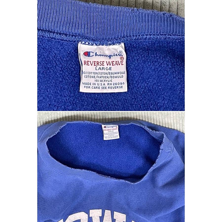 90’s 米国製 チャンピオン ビンテージ リバースウィーブ Champion REVERSE WEAVE IOWA STATE ブルー 青 L [ta-1665] | REVERSE WEAVE | 02
