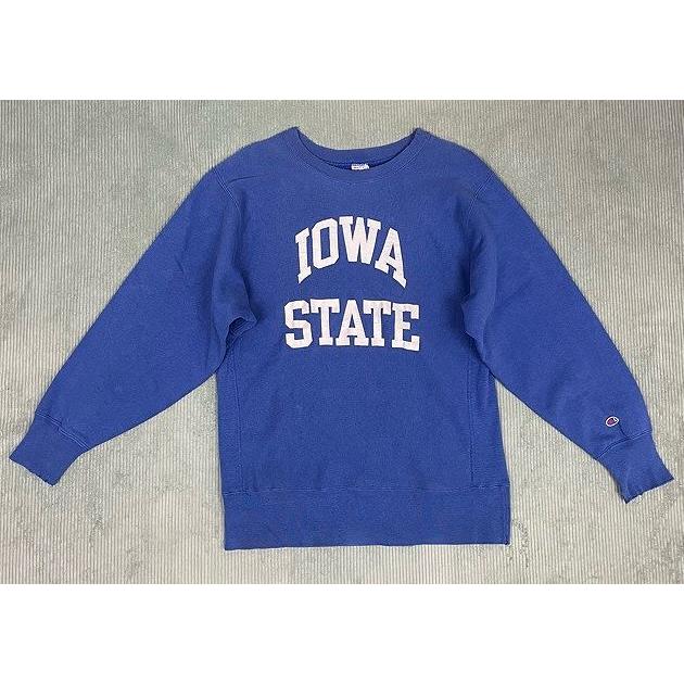 90’s 米国製 チャンピオン ビンテージ リバースウィーブ Champion REVERSE WEAVE IOWA STATE ブルー 青 L [ta-1665] | REVERSE WEAVE | 08