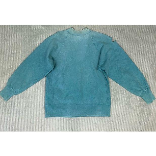 90’s 米国製 チャンピオン ビンテージ リバースウィーブ Champion REVERSE WEAVE モックネック ボロ フェード ターコイズ L [ta-1667] | REVERSE WEAVE | 07