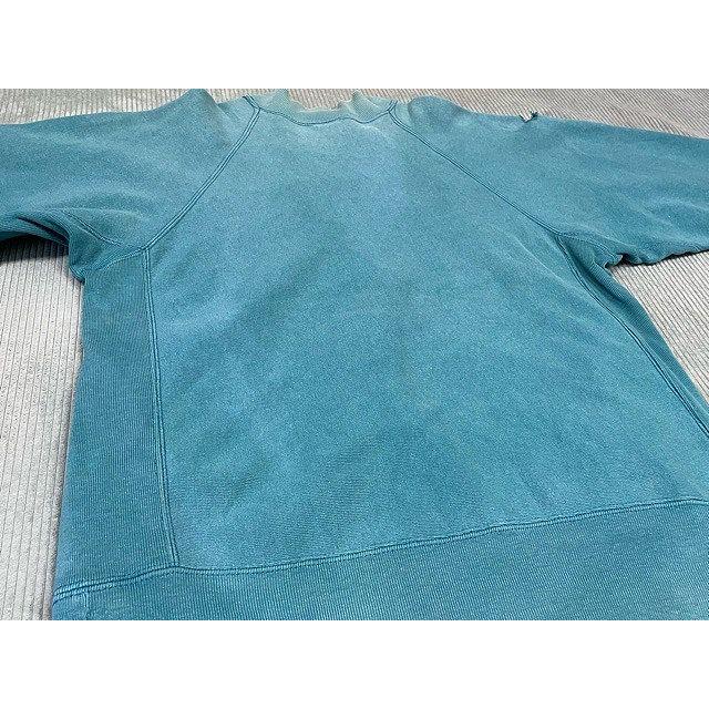 90’s 米国製 チャンピオン ビンテージ リバースウィーブ Champion REVERSE WEAVE モックネック ボロ フェード ターコイズ L [ta-1667] | REVERSE WEAVE | 08