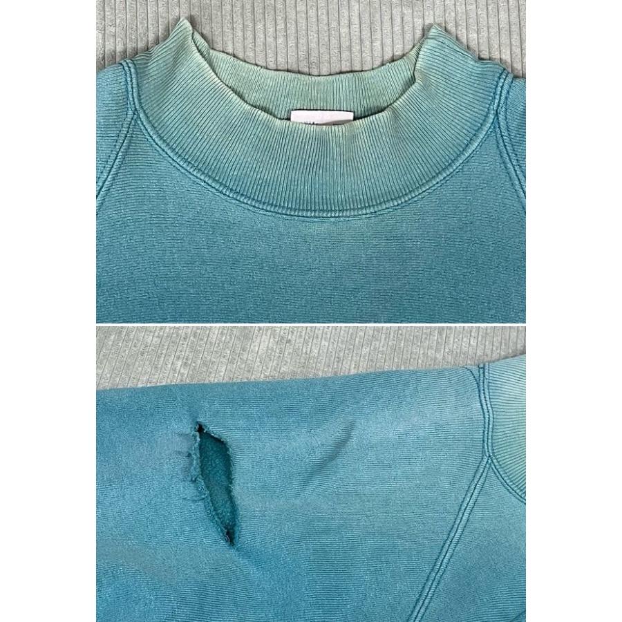90’s 米国製 チャンピオン ビンテージ リバースウィーブ Champion REVERSE WEAVE モックネック ボロ フェード ターコイズ L [ta-1667] | REVERSE WEAVE | 03