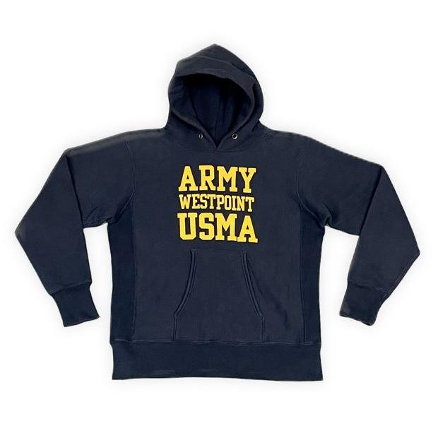 米国製 チャンピオン スウェット リバースウィーブ パーカー ARMY WESTPOINT USMA Champion REVERSE WEAVE 赤単タグ ネイビー L [ta-1672] | REVERSE WEAVE