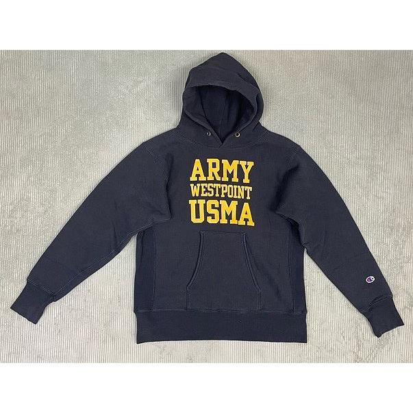 米国製 チャンピオン スウェット リバースウィーブ パーカー ARMY WESTPOINT USMA Champion REVERSE WEAVE 赤単タグ ネイビー L [ta-1672] | REVERSE WEAVE | 07