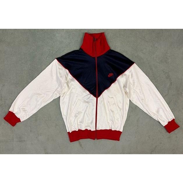 80's 紺タグ 日本製 MADE IN JAPAN ビンテージ ナイキ NIKE トラックトップ ジャージ ネイビー ホワイト レッド M [ta-1745] | NIKE | 05