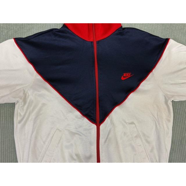 80's 紺タグ 日本製 MADE IN JAPAN ビンテージ ナイキ NIKE トラックトップ ジャージ ネイビー ホワイト レッド M [ta-1745] | NIKE | 01