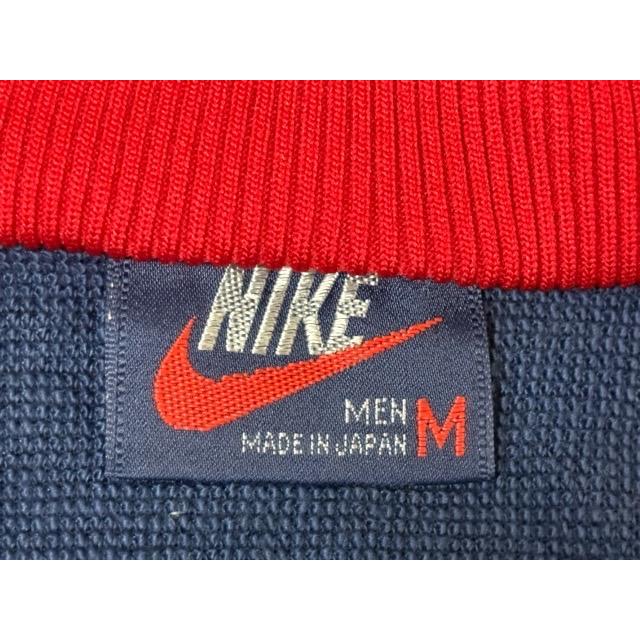 80's 紺タグ 日本製 MADE IN JAPAN ビンテージ ナイキ NIKE トラックトップ ジャージ ネイビー ホワイト レッド M [ta-1745] | NIKE | 02