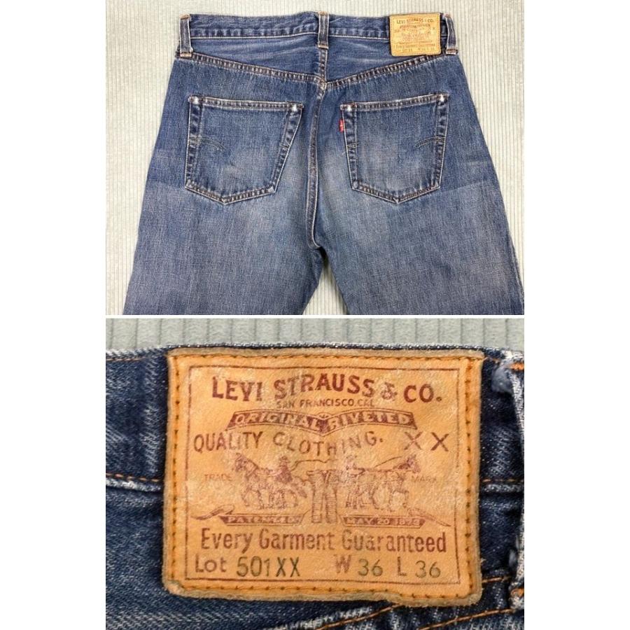 1999 米国製 バレンシア工場 555 リーバイス LEVI'S 501XX 47501-0117 革パッチ ひげ ハチノス 表記W36L36 実寸W82L84 [ta-1784] | Levi's VINTAGE CLOTHING | 03