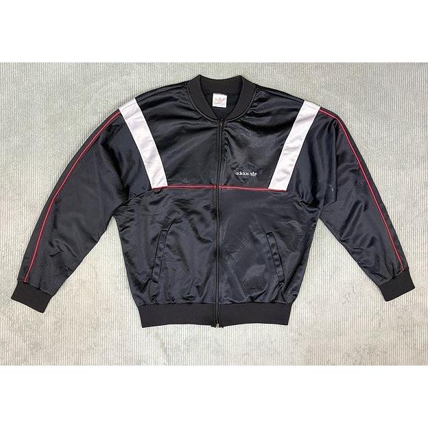 80's 米国製 ビンテージ アディダス adidas ジャージ Track Top トラックトップ ブラックボディ ゆるめシルエット L [ta-1791] | adidas | 06