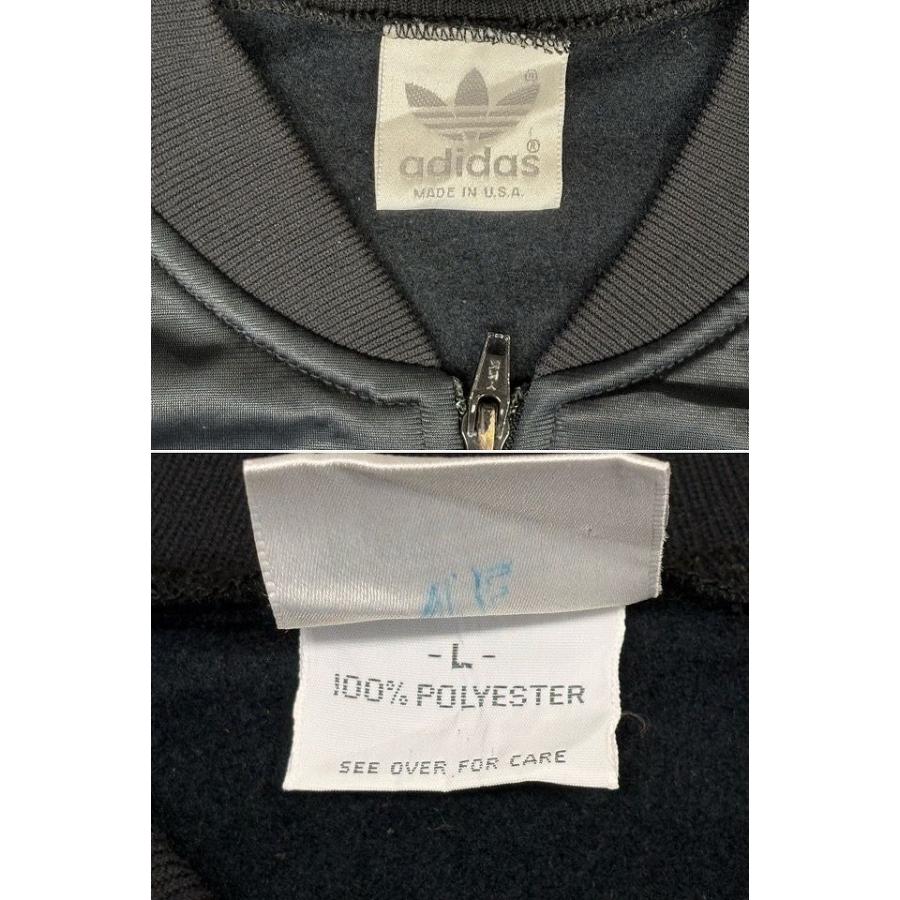 80's 米国製 ビンテージ アディダス adidas ジャージ Track Top トラックトップ ブラックボディ ゆるめシルエット L [ta-1791] | adidas | 02