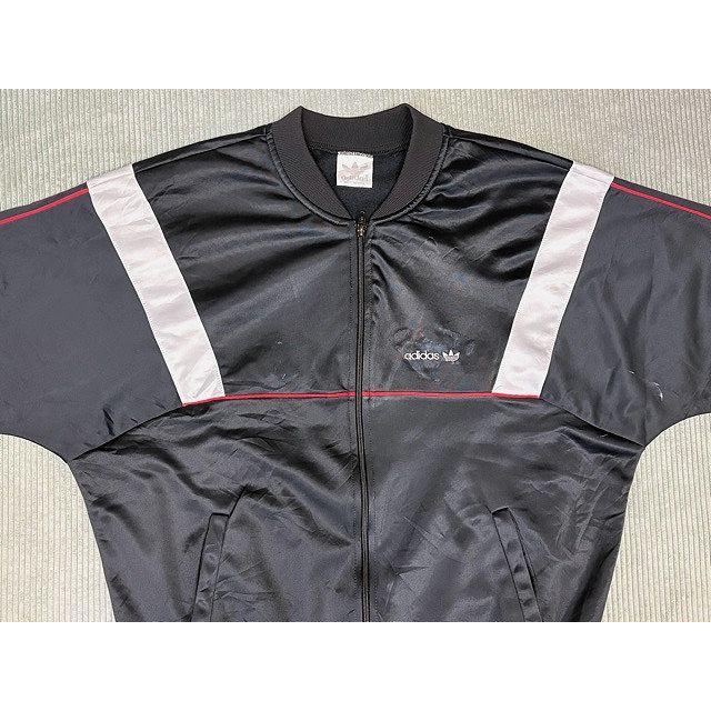 80's 米国製 ビンテージ アディダス adidas ジャージ Track Top トラックトップ ブラックボディ ゆるめシルエット L [ta-1791] | adidas | 01
