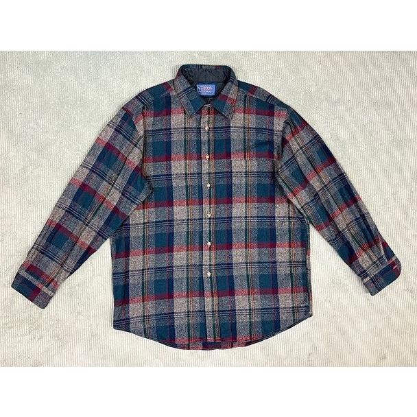 80's 米国製 MADE IN USA ペンドルトン Pendleton ウールシャツ 片ポケット ボックス チェック L [ta-1799] | PENDLETON | 06