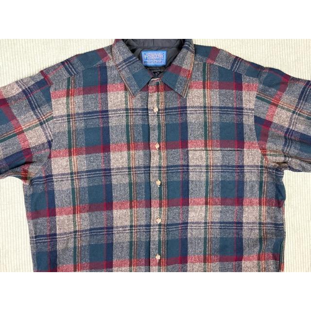80's 米国製 MADE IN USA ペンドルトン Pendleton ウールシャツ 片ポケット ボックス チェック L [ta-1799] | PENDLETON | 01