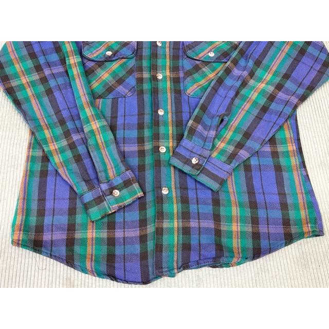 70's 80's 米国製 ビンテージ FIVEBROTHER ファイブブラザー ヘビーネル ネルシャツ チェック M 15-151/2 [ta-1801] | FIVEBROTHER | 05