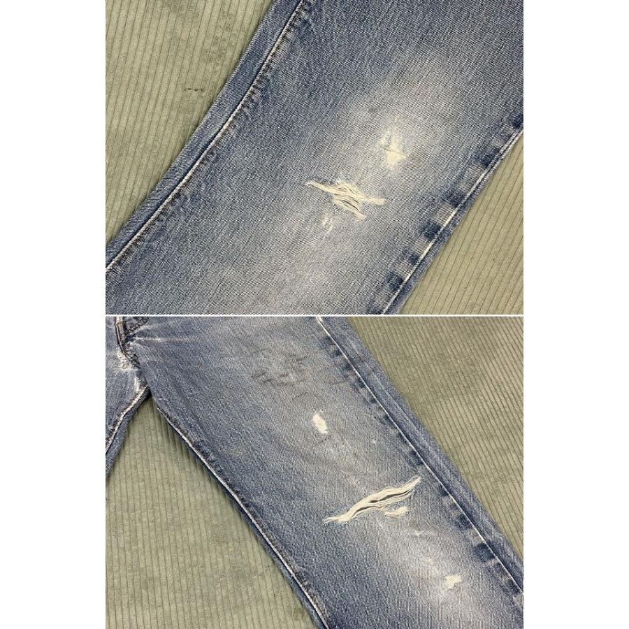 70's 1975 米国製 リーバイス LEVI'S 501 ビンテージ 66前期 裾チェーン 赤耳 ダメージ リペア 表記W31L33 実寸W76L76 [ta-1803] | Levi's | 08