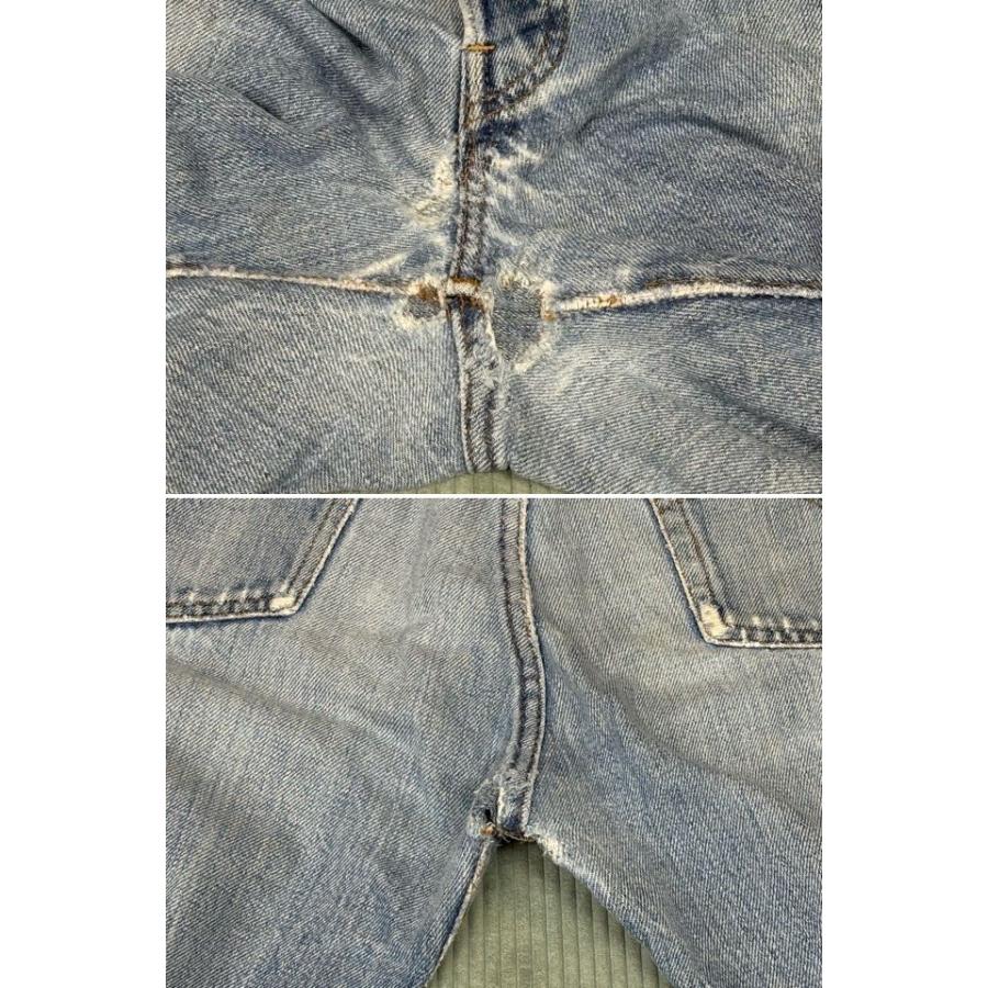 70's 1975 米国製 リーバイス LEVI'S 501 ビンテージ 66前期 裾チェーン 赤耳 ダメージ リペア 表記W31L33 実寸W76L76 [ta-1803] | Levi's | 06