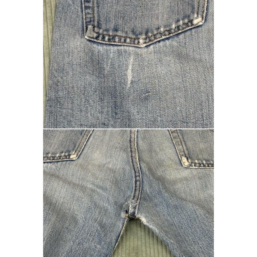 70's 1975 米国製 リーバイス LEVI'S 501 ビンテージ 66前期 裾チェーン 赤耳 ダメージ リペア 表記W31L33 実寸W76L76 [ta-1803] | Levi's | 07