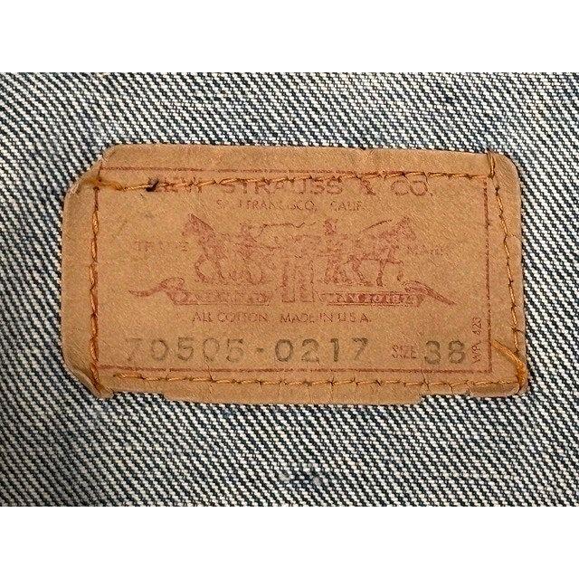 60's 70's 米国製 リーバイス LEVI'S ビンテージ デニムジャケット 70505-0217 ビッグE 橙綿糸 38 [ta-1805] | Levi's | 01