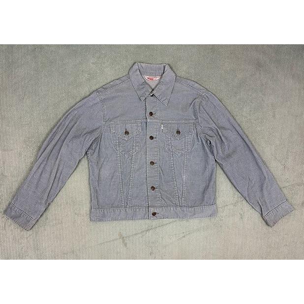 70's 米国製 リーバイス LEVI'S ビンテージ コーデュロイ トラッカージャケット 70505-1554 ビッグE グレー 42 身幅57 [ta-1806] | Levi's | 07