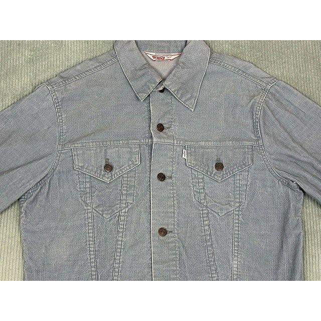 70's 米国製 リーバイス LEVI'S ビンテージ コーデュロイ トラッカージャケット 70505-1554 ビッグE グレー 42 身幅57 [ta-1806] | Levi's | 01