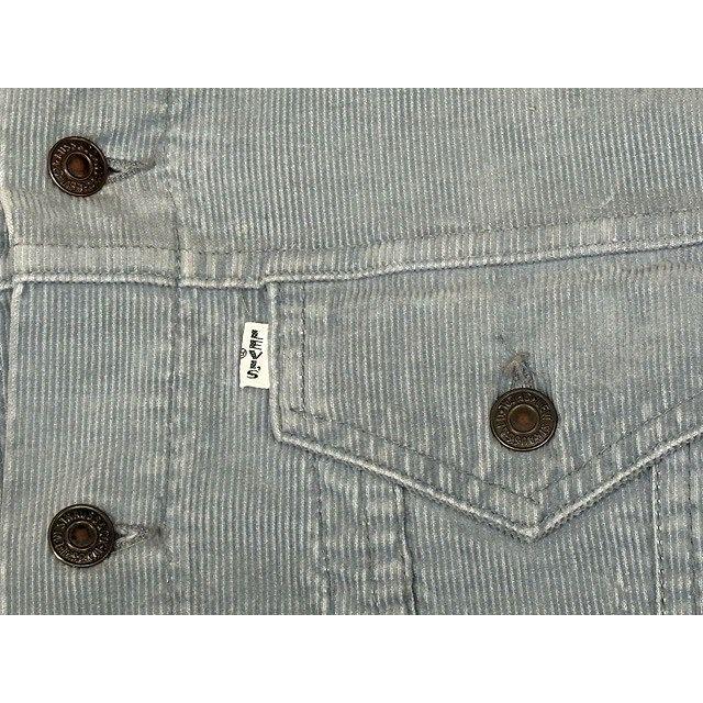 70's 米国製 リーバイス LEVI'S ビンテージ コーデュロイ トラッカージャケット 70505-1554 ビッグE グレー 42 身幅57 [ta-1806] | Levi's | 04
