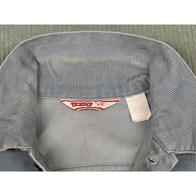 70's 米国製 リーバイス LEVI'S ビンテージ コーデュロイ トラッカージャケット 70505-1554 ビッグE グレー 42 身幅57 [ta-1806] | Levi's | 02