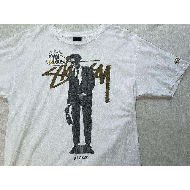 メキシコ製 STUSSY ステューシー YO! MTV RAPS コラボ Tシャツ SLICK RICK スリックリック ホワイト サイズM [tal-0359]｜highground｜03