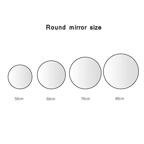 壁の装飾 壁掛けミラーラウンドバニティミラーブラックウッドフレーム化粧剃毛大浴室廊下寝室装飾エントリーマウント装飾ミラー 50センチ Prettyfunnyballoons Com