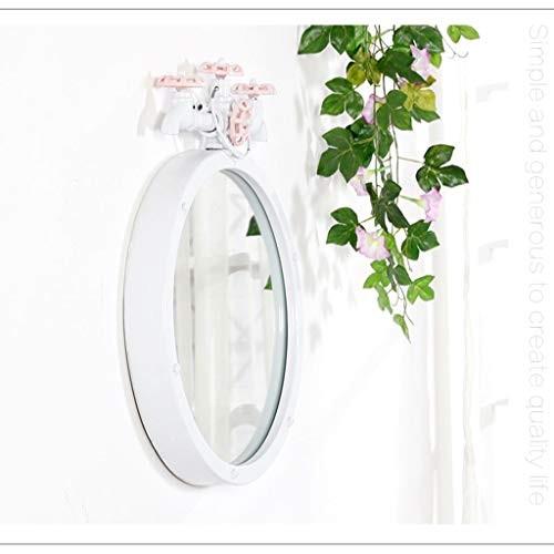 Tyj Jp ミラーシンプルな化粧ミラー壁掛け装飾hd虚栄心北欧スタイルプリンセスミラーパンチフリーガラスミラー Color 白 Size Olhodaguadocasado Al Gov Br