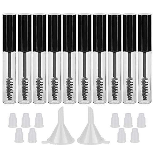 GTHER 10PCS 10ML Empty Mascara Tube Bottle with Eyelash Wand 