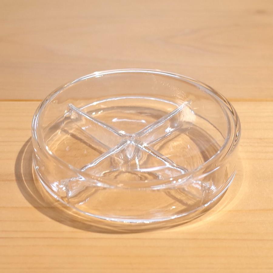 Koizumi Glass Works　Fractionation petri dish（3 fractions）　Lid set　小泉硝子製作所　分画シャーレー　四分画 |  | 03