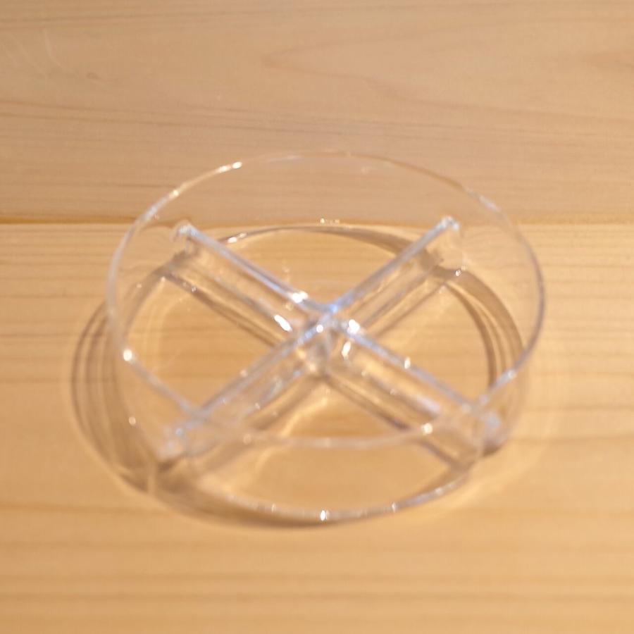 Koizumi Glass Works　Fractionation petri dish（3 fractions）　Lid set　小泉硝子製作所　分画シャーレー　四分画 |  | 08