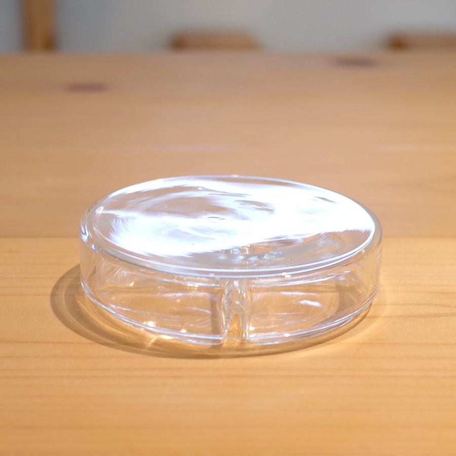 Koizumi Glass Works　Fractionation petri dish（3 fractions）　Lid set　小泉硝子製作所　分画シャーレー　四分画 |  | 02