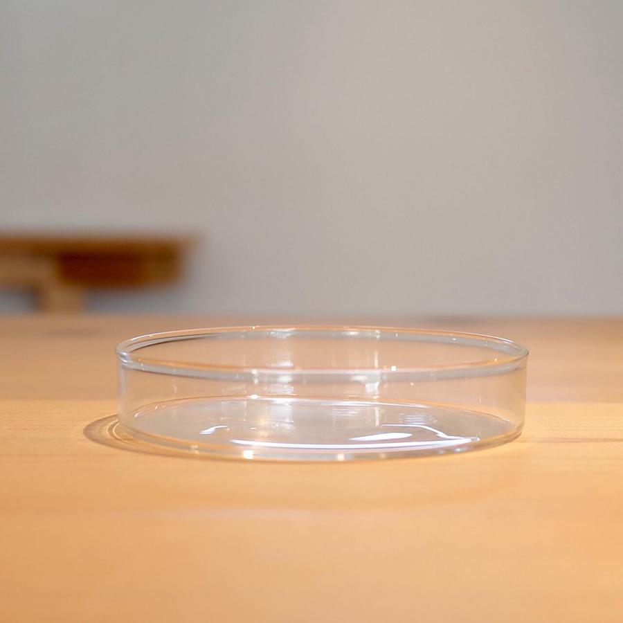 Koizumi Glass Works　Fractionation petri dish（2 fractions）　Lid set　小泉硝子製作所　分画シャーレー　二分画 |  | 01