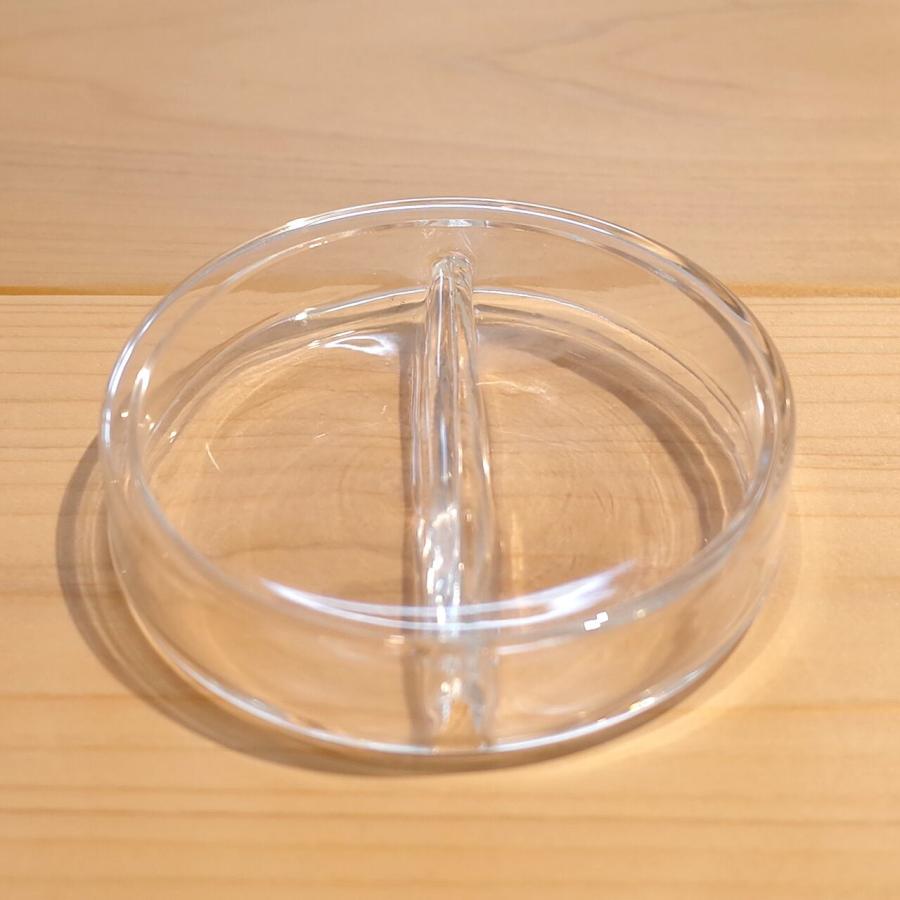 Koizumi Glass Works　Fractionation petri dish（2 fractions）　Lid set　小泉硝子製作所　分画シャーレー　二分画 |  | 06