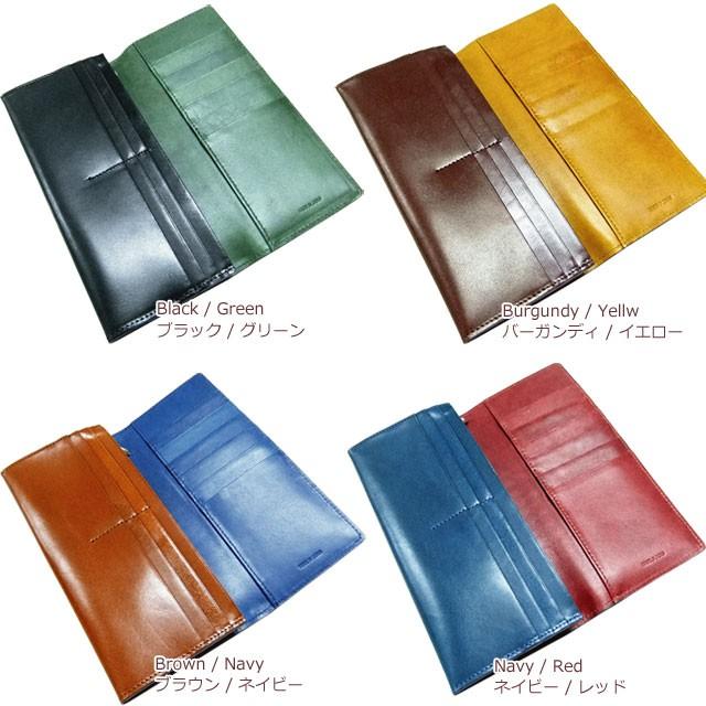 栃木レザー×姫路レザー バイカラー 長財布 日本製 栃木レザー カード12  