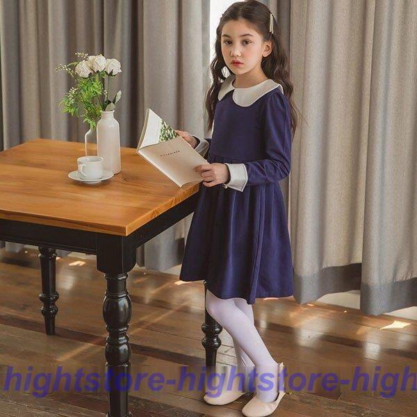 ワンピース キッズ 子供服 女の子 秋冬 おしゃれ 韓国子供服 ジュニア 膝丈ワンピース 折り襟 子供ドレス Dress カジュアル 可愛い 小学生 通学着 新品 Cu7r30wg4r 子ども服 シューズ Www Anchorcm Net