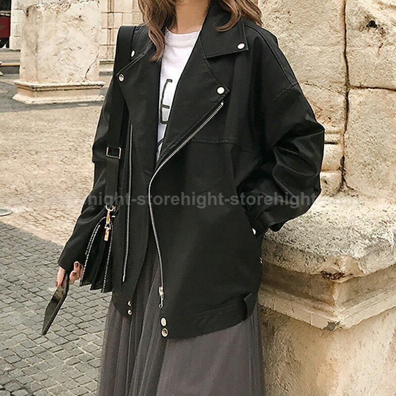 レディース Puレザー モード系 ライダース ジャケット フェイクレザー ジャケット ブルゾン アウター コート 革ジャン おしゃれ 大人 かっこいい 秋冬 秋 秋服 Nx1019 Cocomomo118 Hight 通販 Yahoo ショッピング