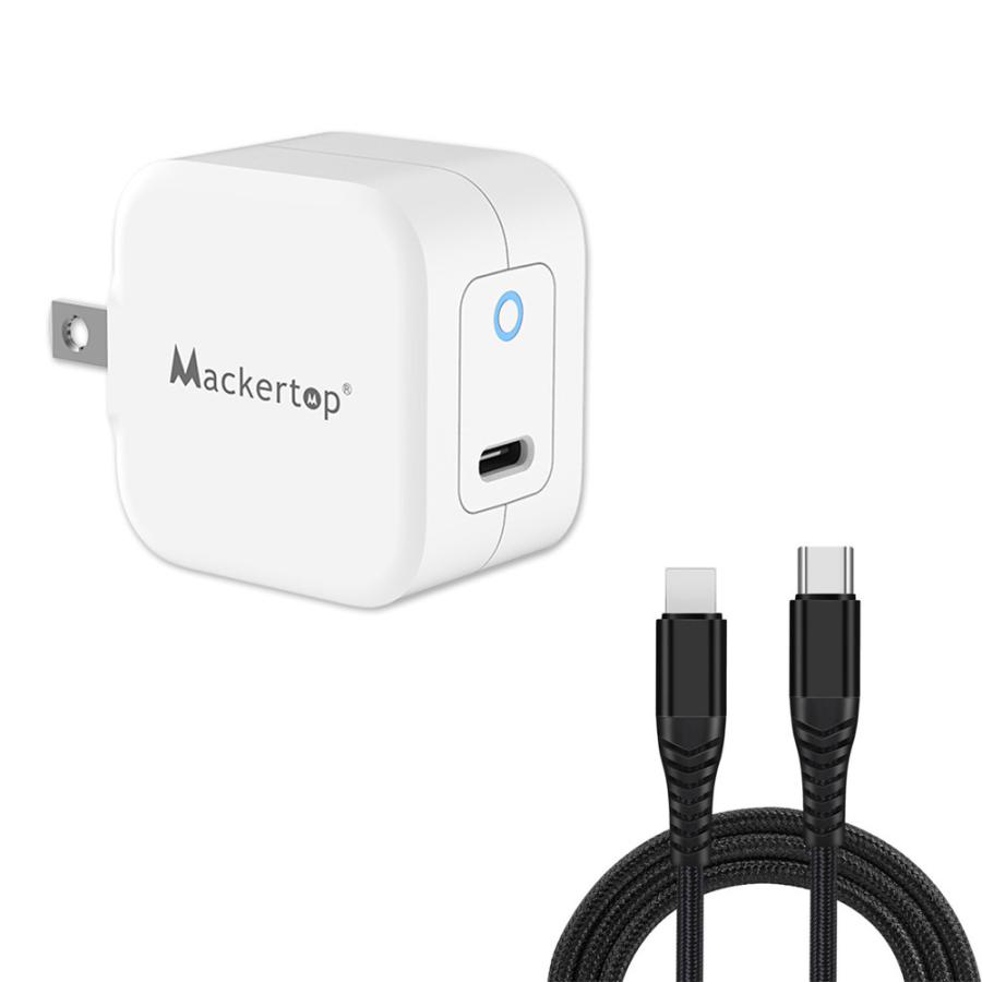 1mライトニングケーブル付き Mackertop PD 充電器 20W USB-C 電源アダプター PSE認証済み Galaxy iPhone12 USB 一番の贈り物 最軽量 海外最新 C コンパクト Type