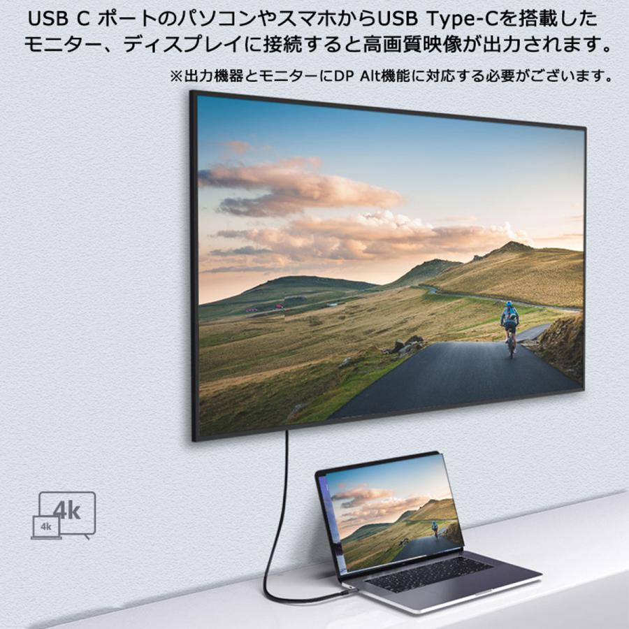 ストレート L字型 1m Type-C to Type-C ケーブル 100W 5A PD対応 急速充電 USB 3.1 Gen2 10Gbps データ転送 4K/60Hz 映像出力 タイプC 充電ケーブル｜hightechworld｜06