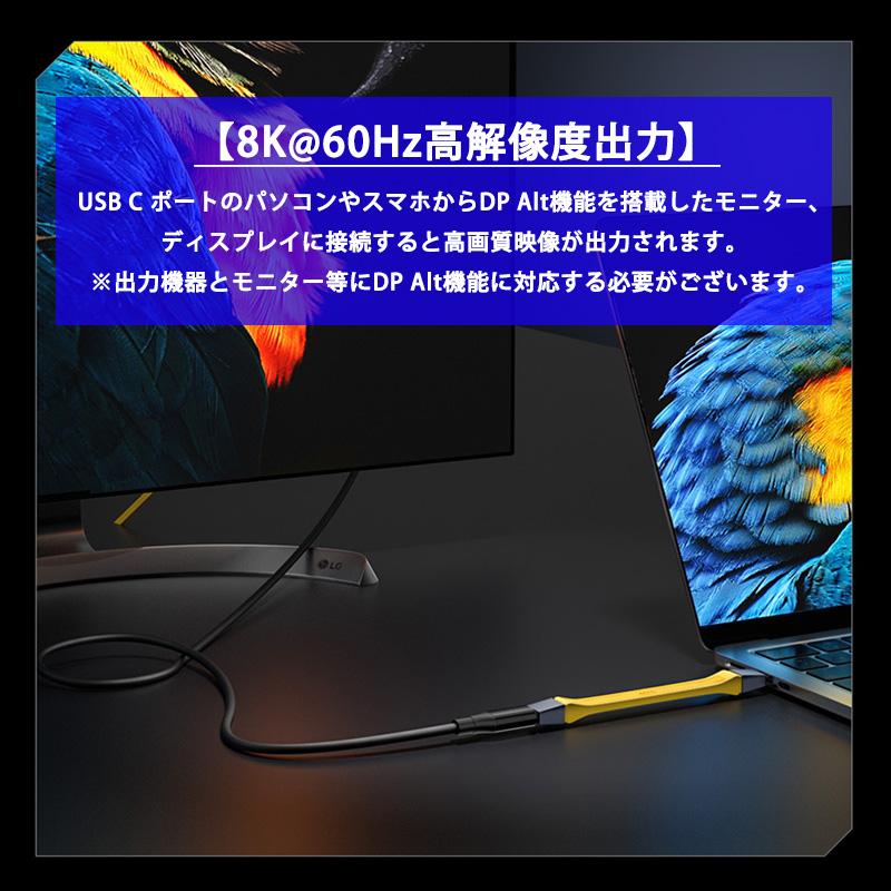 Type-C to Type-C ケーブル 13cm 240W 48V 5A PD充電ケーブル 急速充電 40Gbps データ転送 8K 映像出力 E-Marker TPE 柔軟性 耐久性 タイプC オス-オス 130mm |  | 03