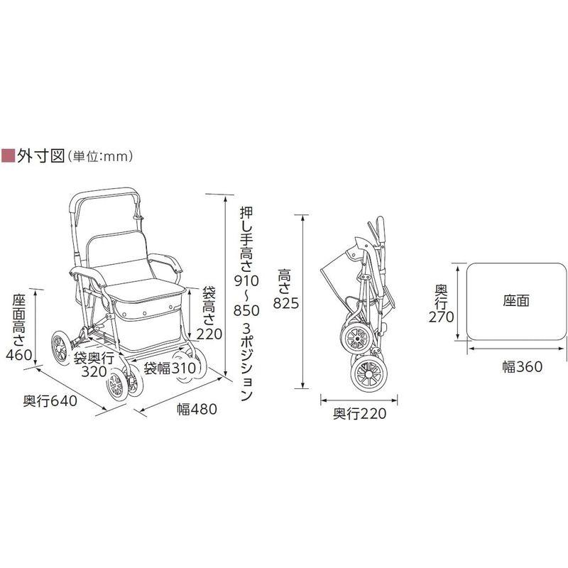 新入荷!!【日本未発売】 幸和製作所 テイコブ(TacaoF) シルバーカー(スタンダードタイプ) ボクスト SIST02 ブラウン 【2462449082】(12525円)